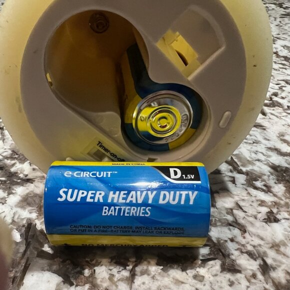 9" Luminara Flameless Flickering Candle & Hobby Lobby Shabby Chic Candle Plate - Picture 6 of 6